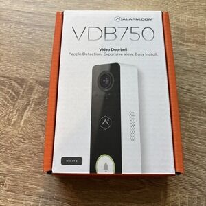 Alarm.com VDB750 Video Doorbell White People Detection 165° Expansive View